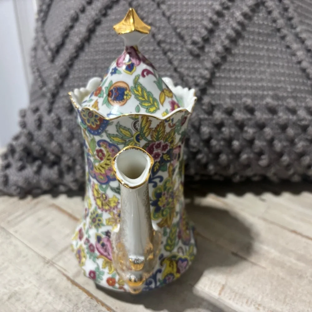 ❤️Vintage Lefton Paisley Fantasia Porcelain Teapot - Picture 5 of 7